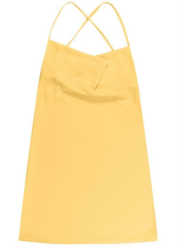 Bjoe - Vestido de Alças com Decote Degradê Amarelo