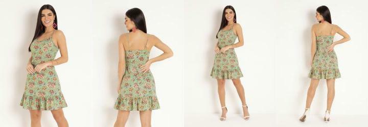 Vestido de Alas Paisley Verde