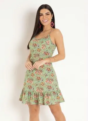 Moda Pop - Vestido de Alças Paisley Verde - MODA POP