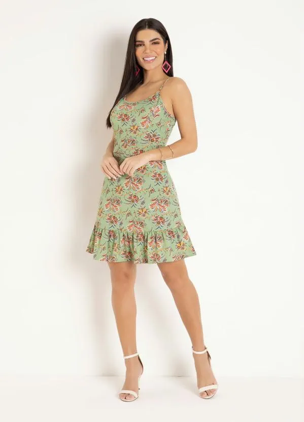Moda Pop - Vestido de Alças Paisley Verde 3