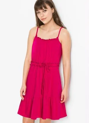 bonprix - Vestido de Alcinha com Amarração Pink - BONPRIX