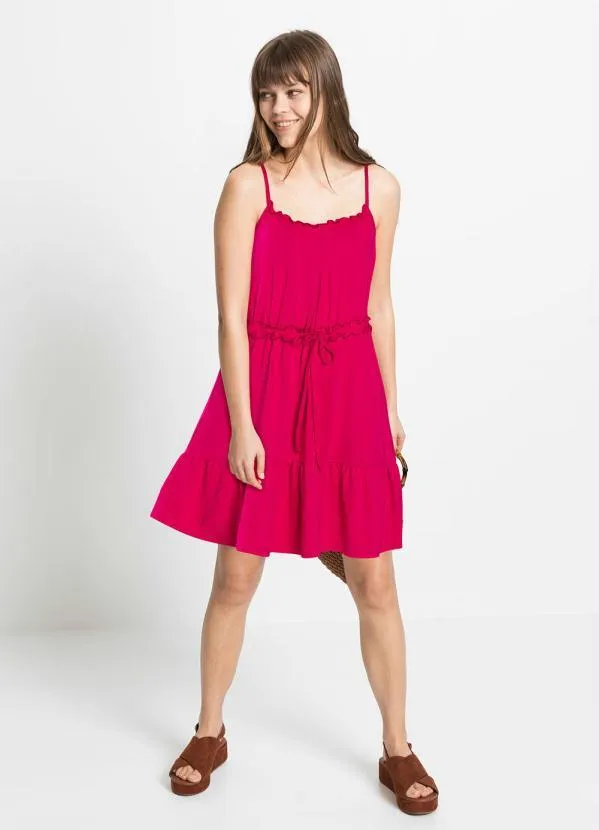 bonprix - Vestido de Alcinha com Amarração Pink 5