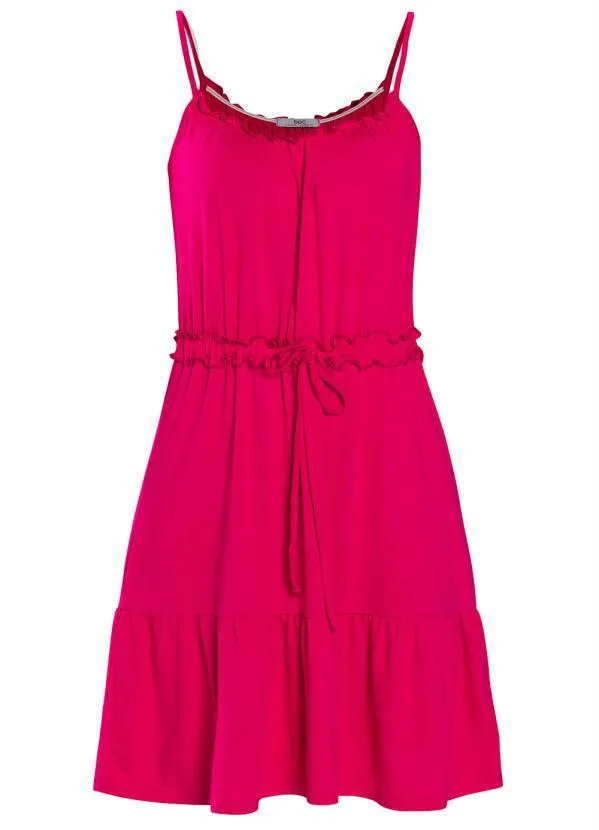 bonprix - Vestido de Alcinha com Amarração Pink 6