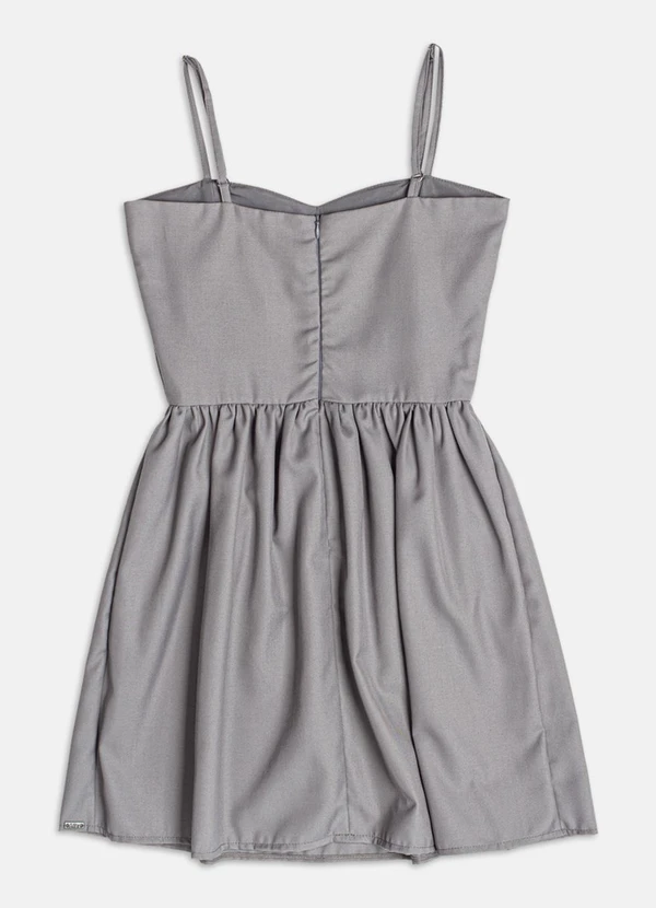 Authoria - Vestido de Alfaiataria Cinza com Tachas  Cinza 2