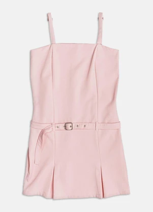 Authoria - Vestido de Alfaiataria com Cinto  Rosa - AUTHORIA