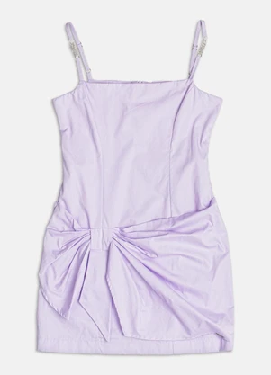 Authoria - Vestido de Alfaiataria com Maxi Laço Lilás - AUTHORIA