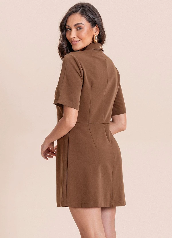 Angel - Vestido de Alfaiataria Marrom 2