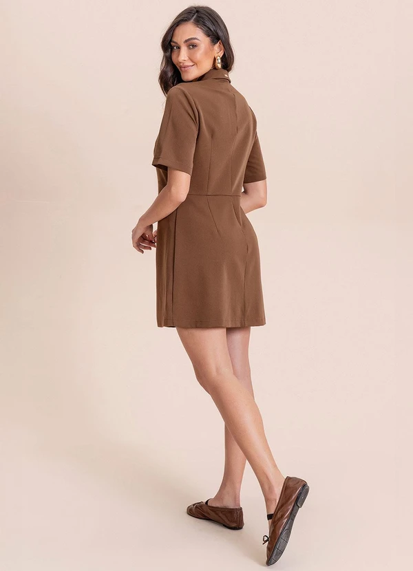 Angel - Vestido de Alfaiataria Marrom 4