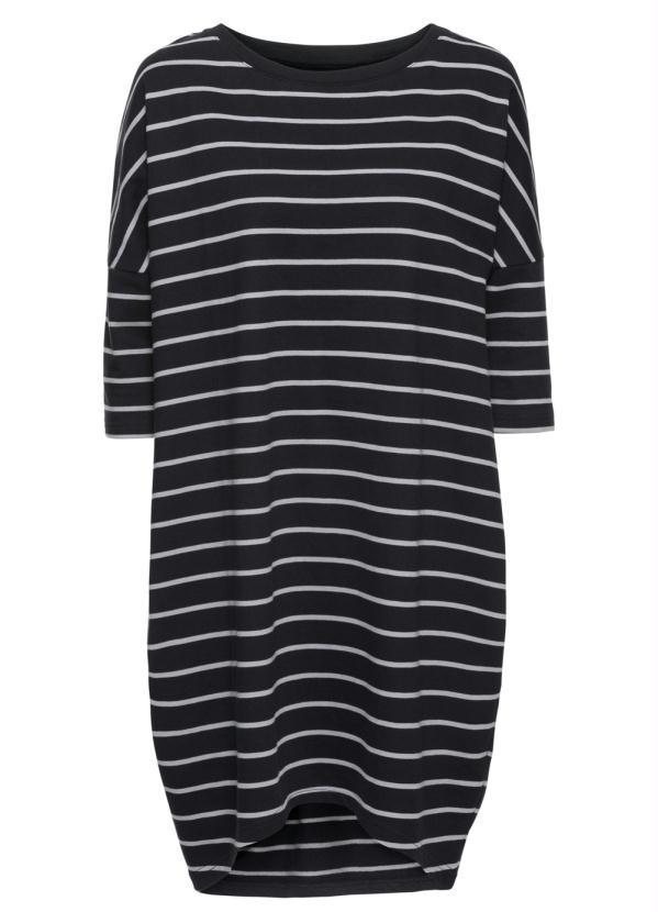 Outlet - Vestido de Moletom Oversized Estampado Preto 6