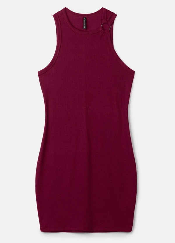 Authoria - Vestido de Ribana Bordô Bordo