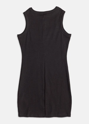 Authoria - Vestido de Ribana com Passante de Metal  Preto - AUTHORIA