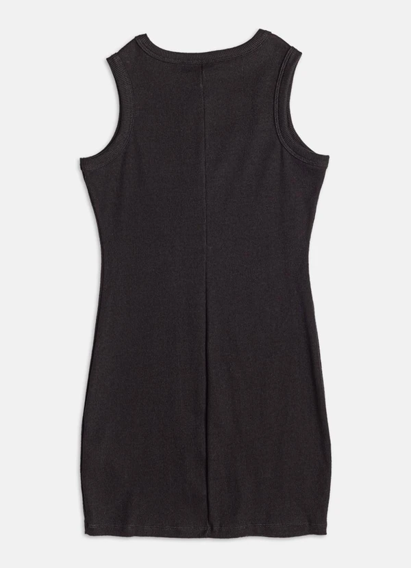 Authoria - Vestido de Ribana com Passante de Metal  Preto 2