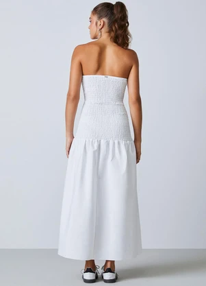 Authoria - Vestido de Tricoline Off White Off White - AUTHORIA