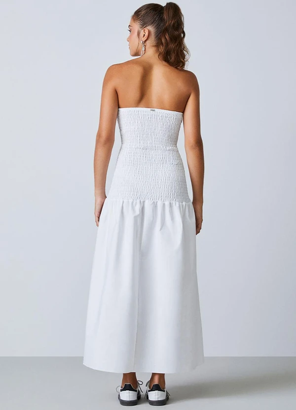 Authoria - Vestido de Tricoline Off White Off White 2