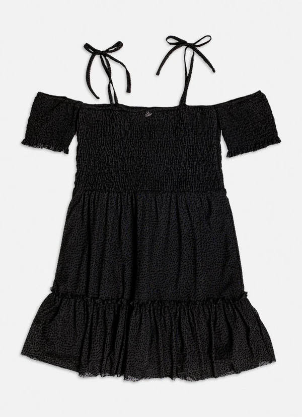 Authoria - Vestido de Tule com Babado Preto 2