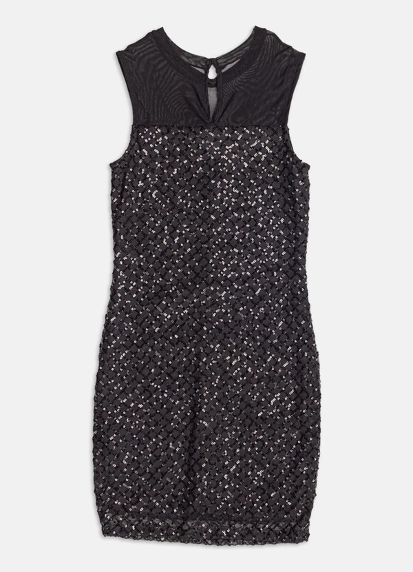 Authoria - Vestido de Tule com Paetê  Preto 2