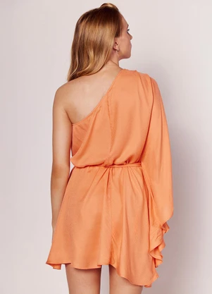 Sofie - Vestido de um Ombro Só com Manga Ampla Branco - SOFIE