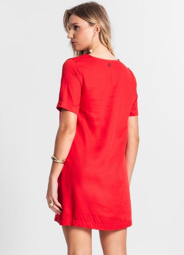 Endless - Vestido de Viscose Sarjada Vermelho 2