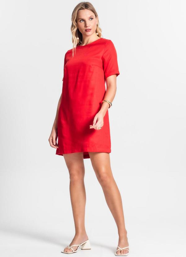 Endless - Vestido de Viscose Sarjada Vermelho 3