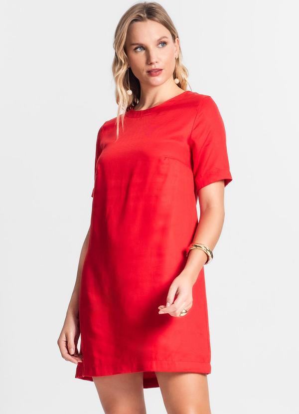 Endless - Vestido de Viscose Sarjada Vermelho 4