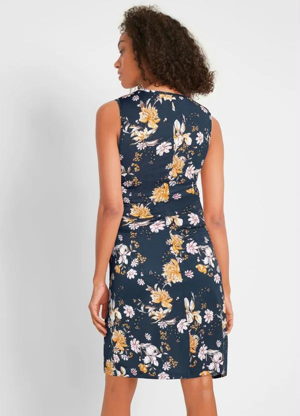 Queima Estoque - Vestido Decote V Curto Floral Campestre 3