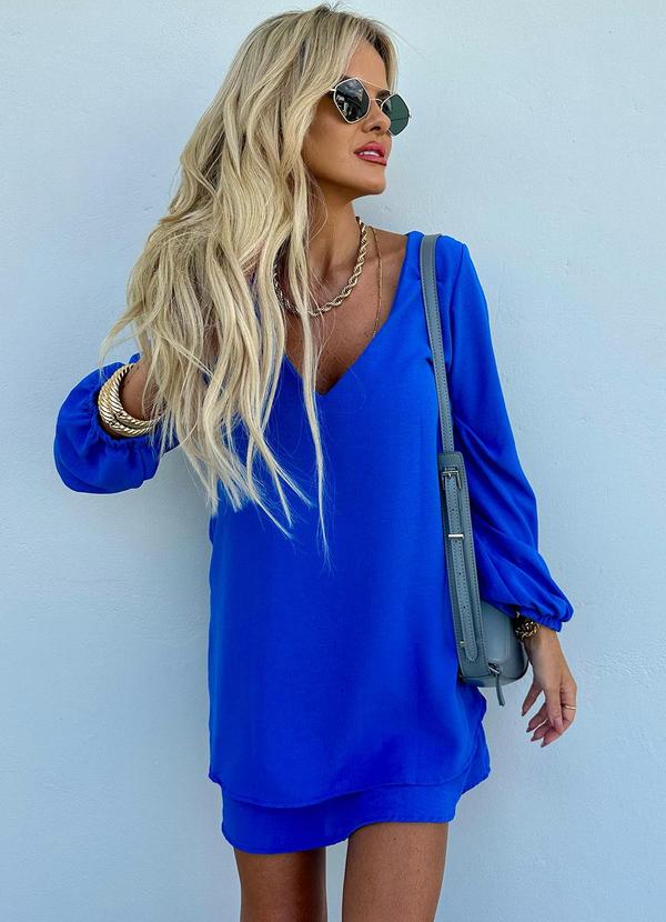 Amo Brand - Vestido Duplo Maya Azul