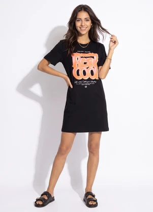 Colcci Jeans - Vestido em Algodão Cj Preto - COLCCI JEANS
