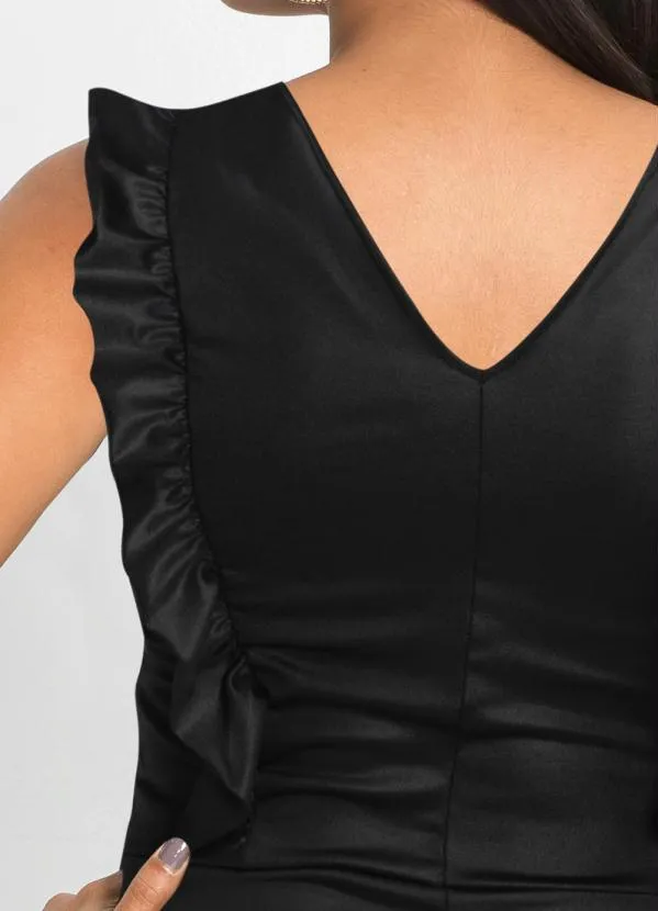 bonprix - Vestido em Cirrê Preto