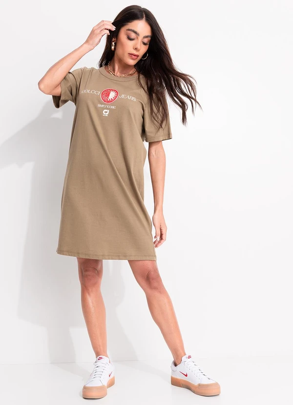 Colcci - Vestido em Malha Bege