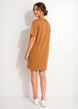 Colcci - Vestido em Malha Marrom - COLCCI