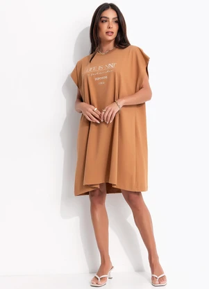 Colcci - Vestido em Malha Marrom - COLCCI