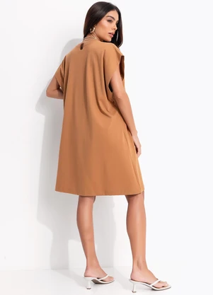 Colcci - Vestido em Malha Marrom - COLCCI