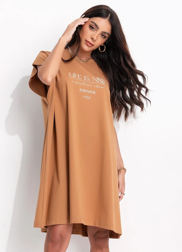 Colcci - Vestido em Malha Marrom 3