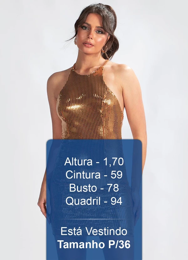 Colcci - Vestido em Malha Metalizado Dourado 6