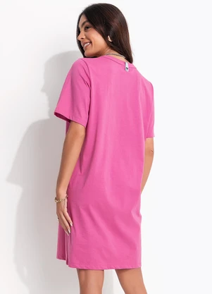 Colcci - Vestido em Malha Rosa - COLCCI