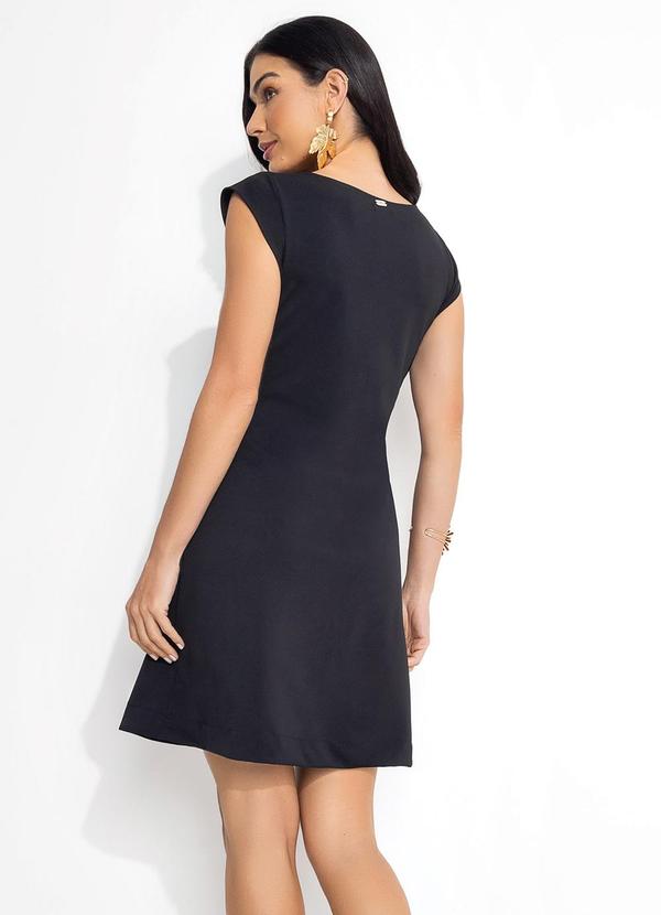 Quintess - Vestido em Ponto Roma Preto 2