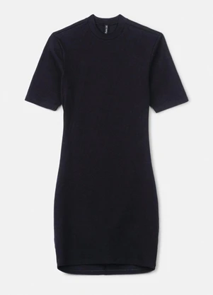 Authoria - Vestido em Ribana Preto com Pedraria Preto - AUTHORIA