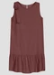 Cereja Rosa - Vestido em Tecido Plano Viscose Linho Marrom - variação: Marrom