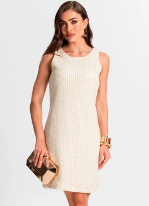 Endless - Vestido em Tricot Duo Bege - ENDLESS