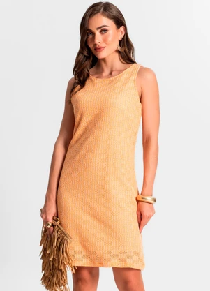 Endless - Vestido em Tricot Duo Laranja - ENDLESS