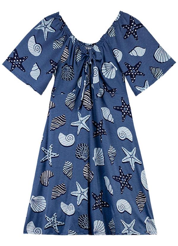 Rezzato - Vestido em Viscolight Ajustável Adulto Azul 2