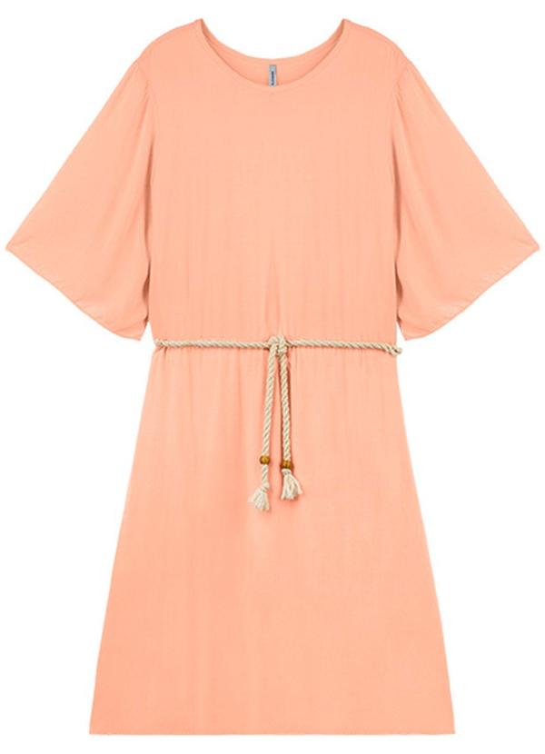 Rezzato - Vestido em Viscose com Detalhe Adulto Laranja 2