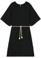Outlet - Vestido em Viscose com Detalhe Adulto Preto - variação: Preto