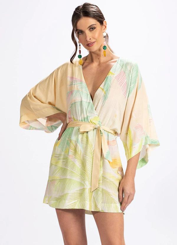 Farm - Vestido em Viscose Fim de Tarde Bege