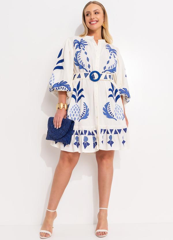 Farm - Vestido Encanto Tropical Off White 16