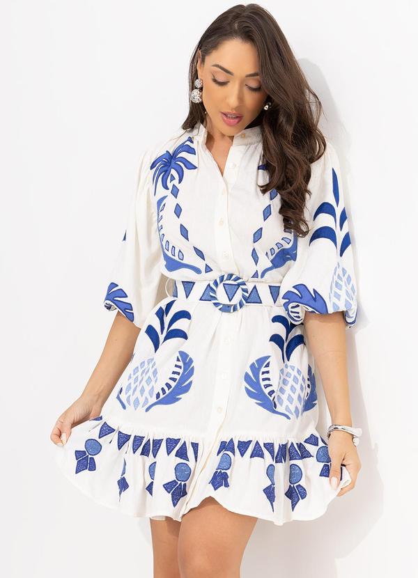 Farm - Vestido Encanto Tropical Off White 8