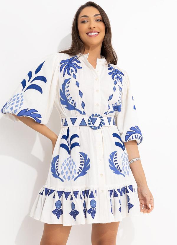 Farm - Vestido Encanto Tropical Off White 9