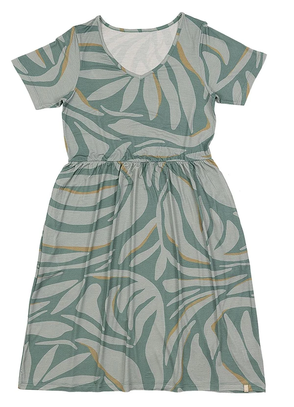 Soft Bonni - Vestido Estampado Adulto Feminino Verde