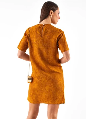 Colcci - Vestido Estampado Animal Print Amarelo - COLCCI