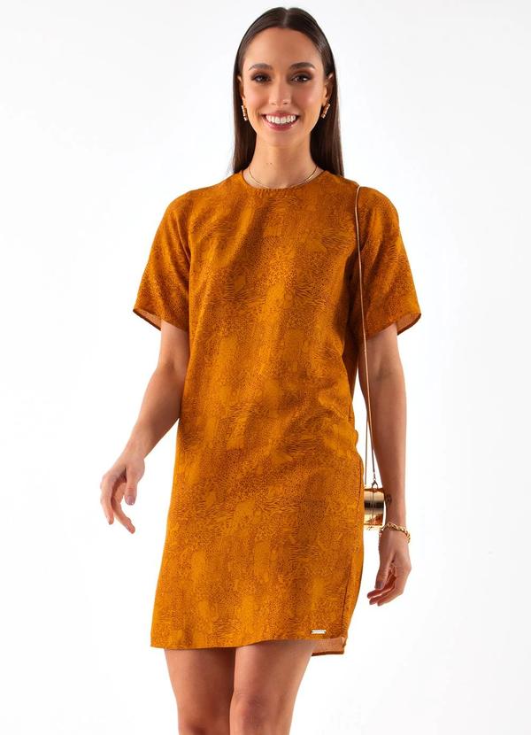 Colcci - Vestido Estampado Animal Print Amarelo